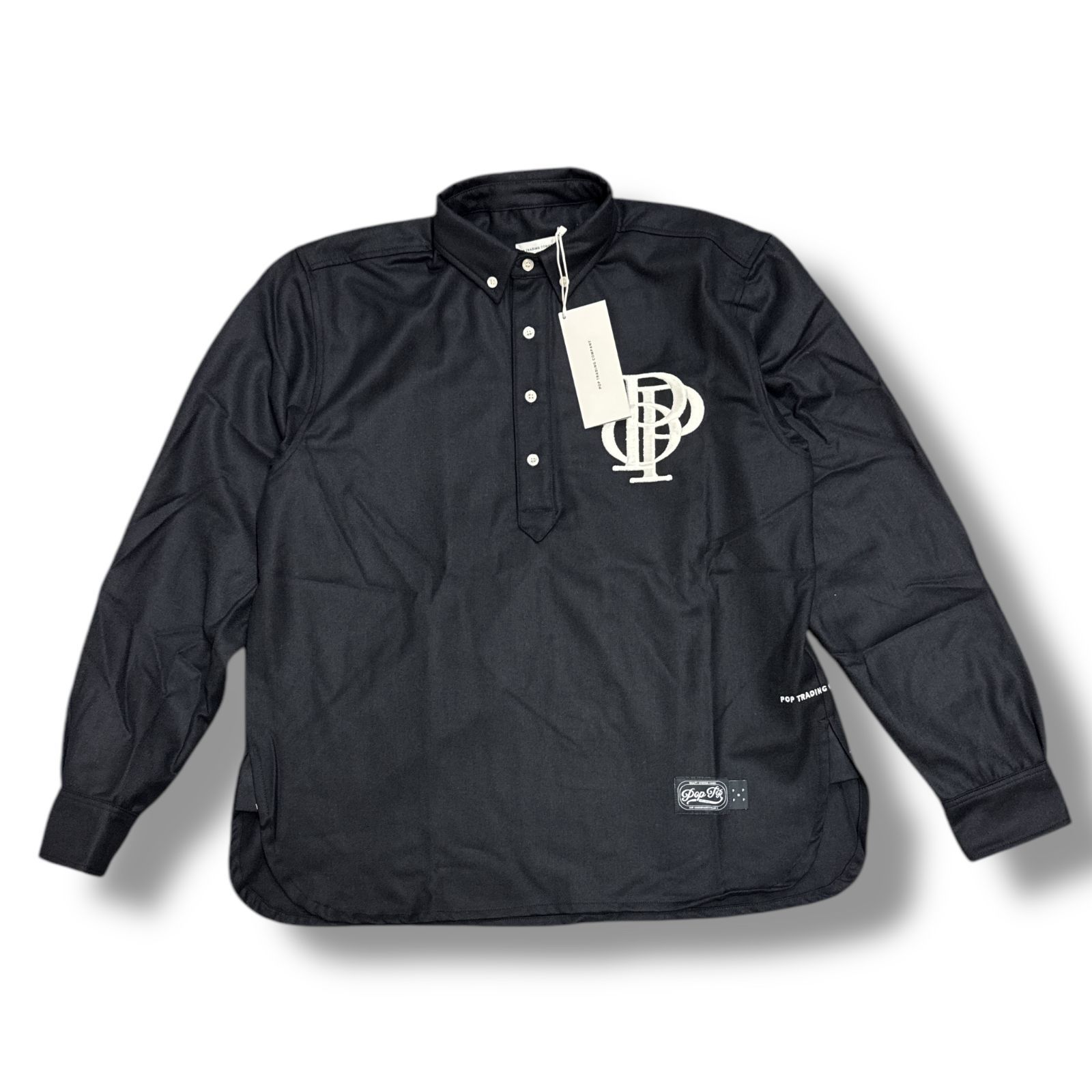参考上代31900円 未使用品 Pop Trading Company-Half Placket Shirt 胸 