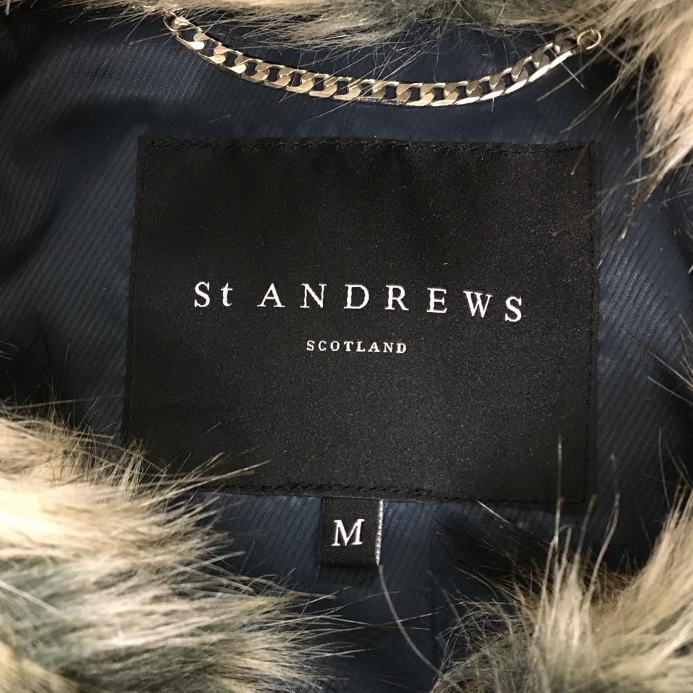 新品続々入荷中！ セントアンドリュース ダウンジャケット カーキ ファーベージュ ファー取外し可 メンズ M ゴルフウェア St ANDREWS 蓄積