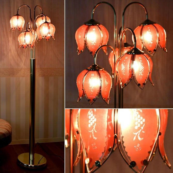 フロアスタンドライト ランプ 室内エッセンス イスクージフロアーランプ ゴールド 照明器具 LED電球対応 北欧 アンティーク クラシック 4004