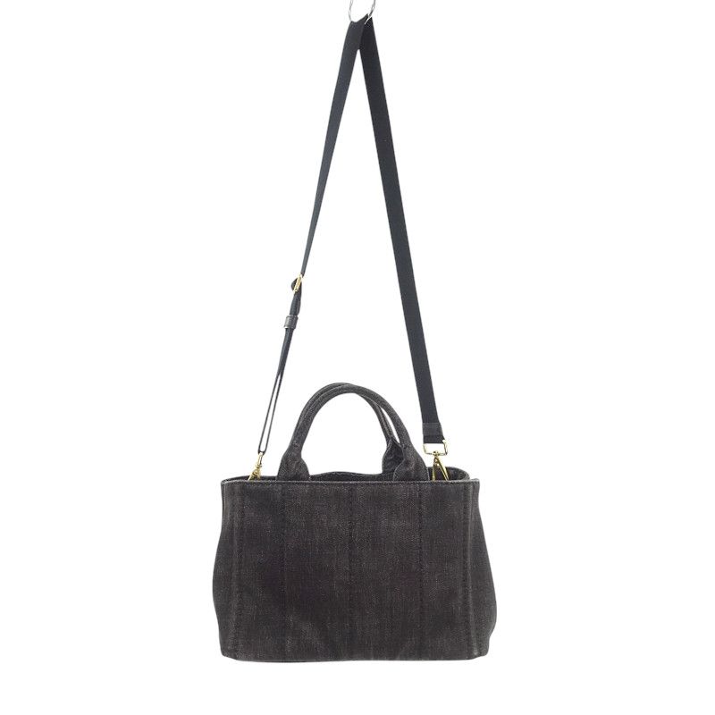 PRADA プラダ カナパS 2way ハンドバッグ デニム NERO