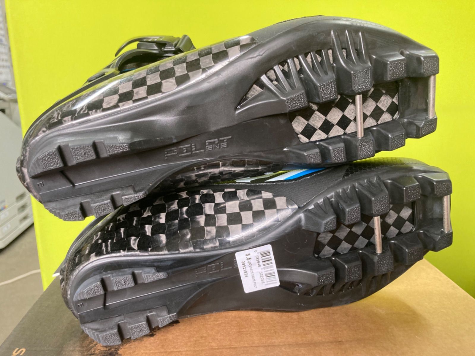 サロモン クロスカントリー スキー ブーツ 黒/青 レーススケート SNS