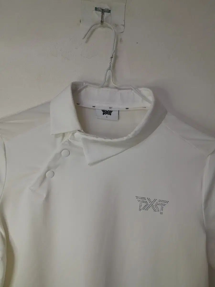 PXG ゴルフ ホワイト 半袖 襟付きTシャツ ポロシャツ S ／ 90 PXG