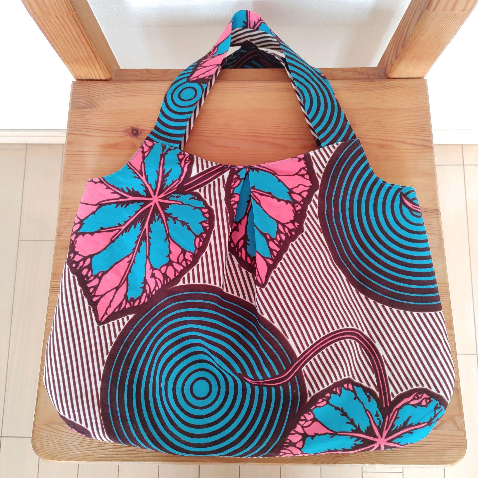 handmade※アフリカンプリント※ミニ手提げ
