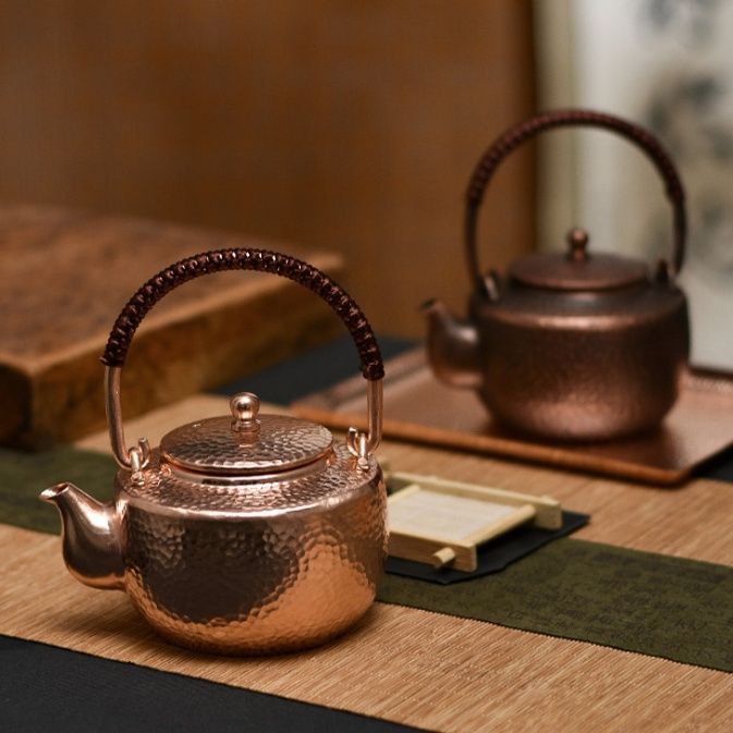 玉川堂 亀甲文銅製やかん 急須