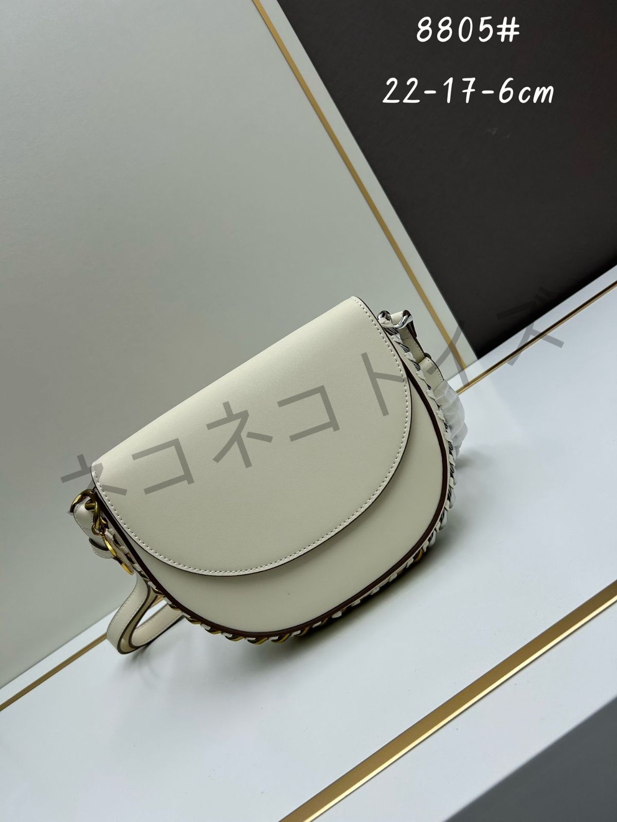 新品未使用  stella mccartney ステラマッカートニー レディース  フレイム ミディアム フラップ ショルダーバッグ 03 White