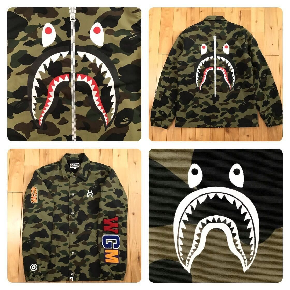 シャーク コーチ ジャケット Sサイズ a bathing ape BAPE SHARK COACH
