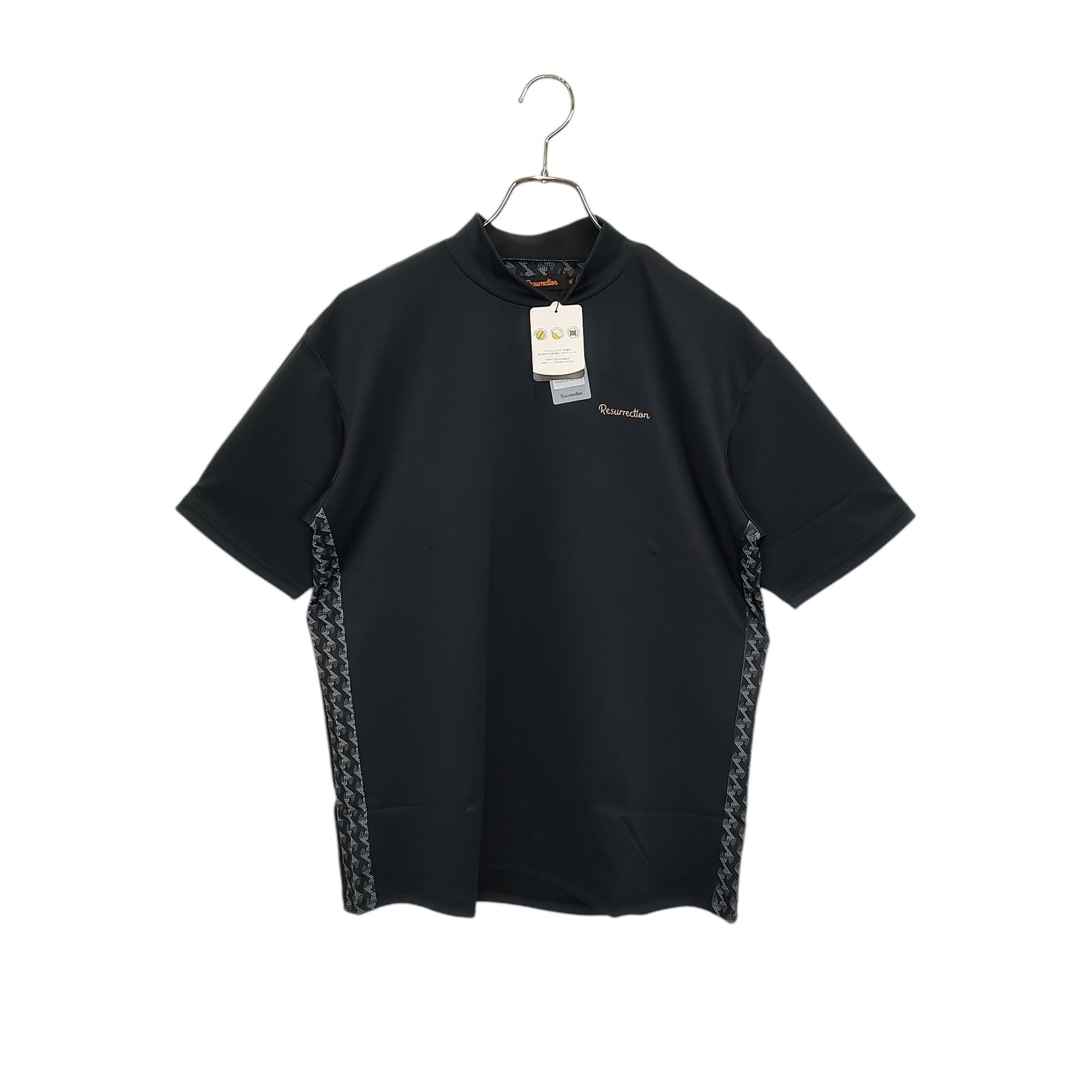 新品】レザレクション ゴルフ メンズ 半袖 モックネック ネイビー L