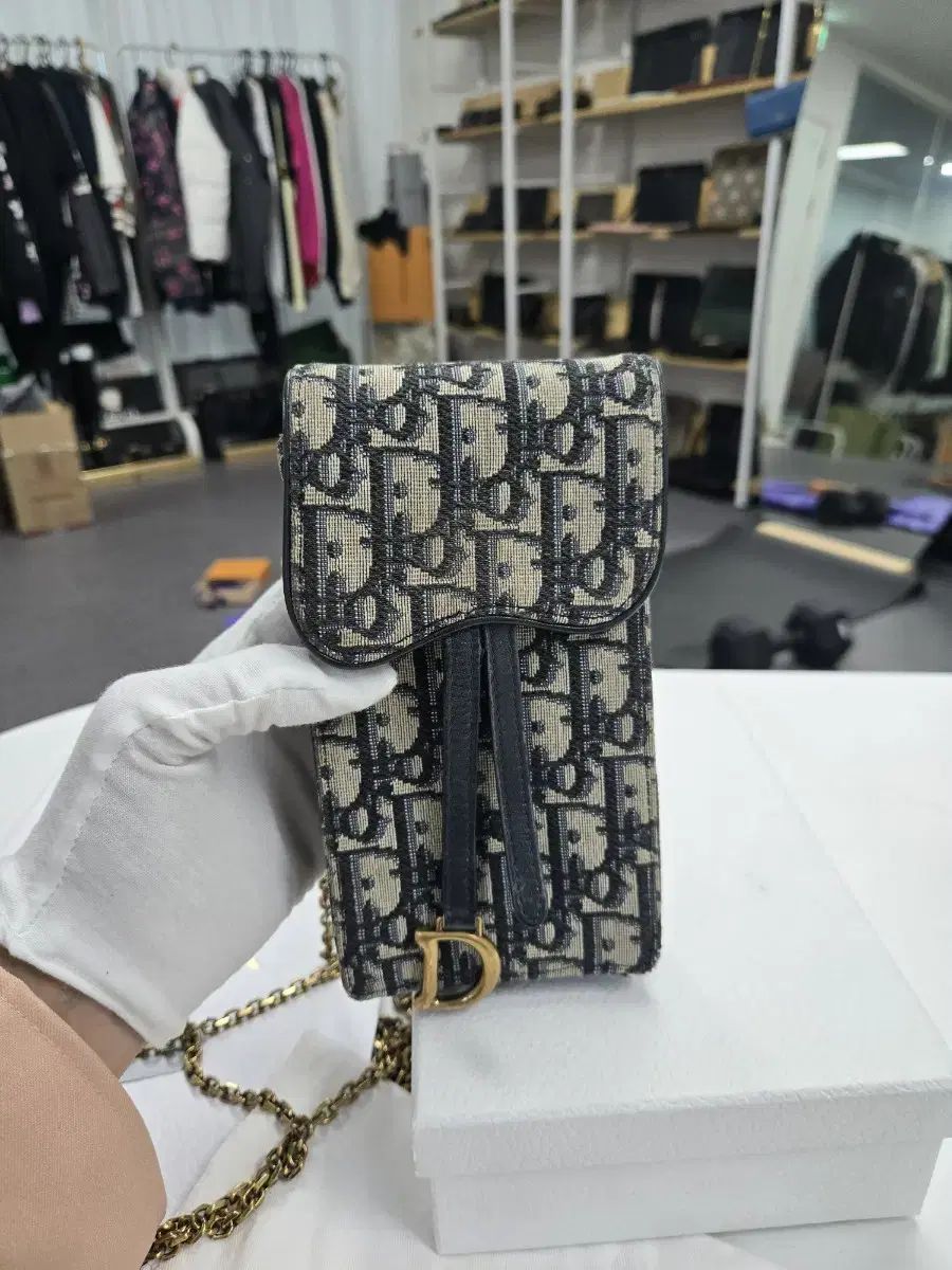 A級コンディション Dior オブリーク フォンホルダーバッグ