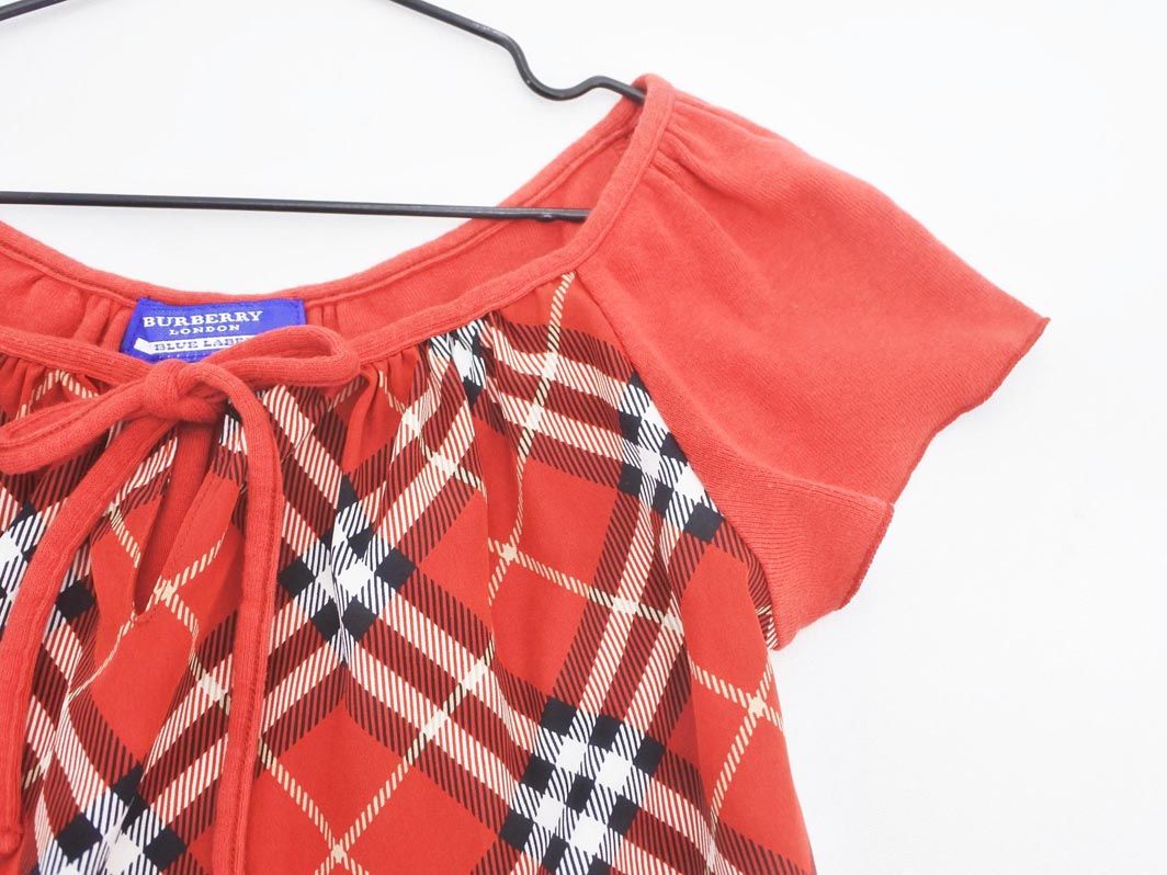 【タグ付】BURBERRY ブルーレーベル　赤チェックポンチョ 大判ストール38 2611-5570442962_1000x.jpg?v=