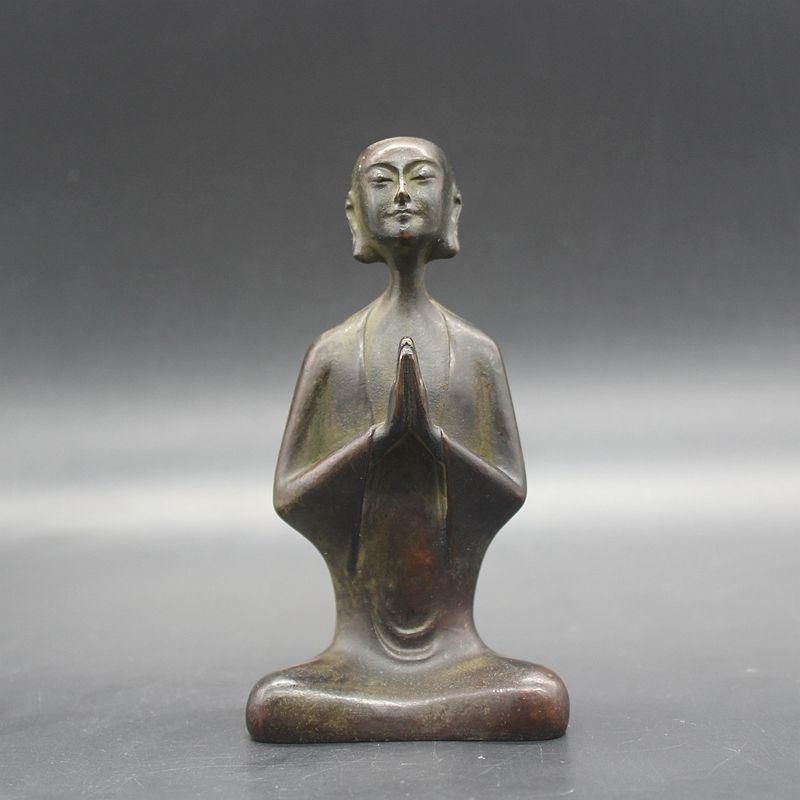 【期間限定特価】 銅製 美術品 工芸品 装飾品 香道具 茶道具 茶寵 茶道具 坊主 工芸品