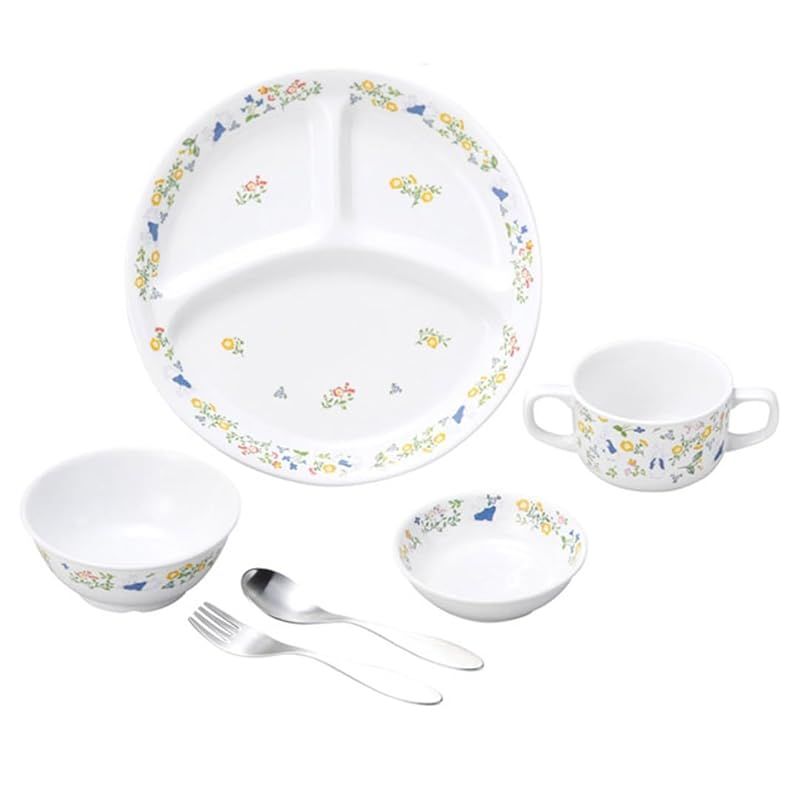 OGISO おぎそ ピーターラビット ナチュラルガーデン 強化磁器食器4点-スプーンフォークセット 食洗機 レンジ対応