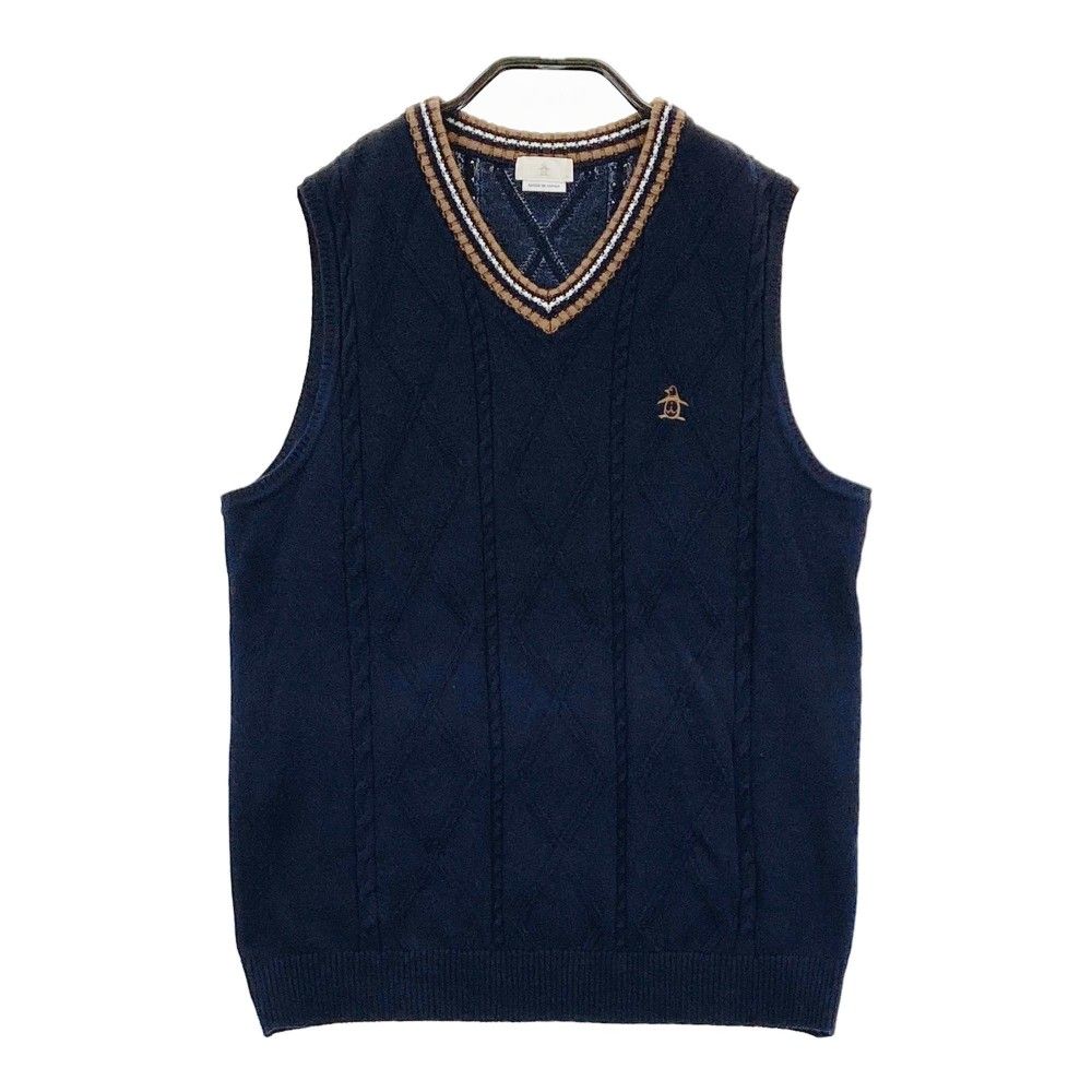 サイズ M MUNSING WEAR マンシングウェア 2025年モデル ニットベスト ネイビー系 240101421435 ゴルフウェア レディース ストスト