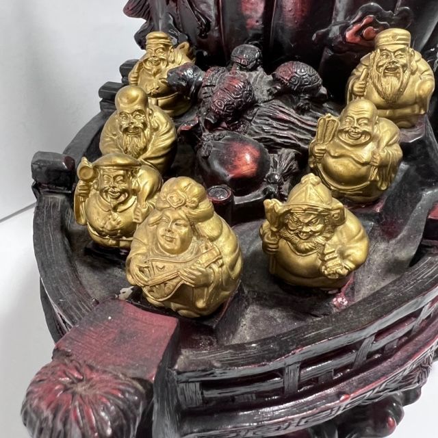 開運祈願　七福神　貯金箱 Amazon.co.jp: 七福神 貯金箱 神様 アンティーク 置物 骨董品