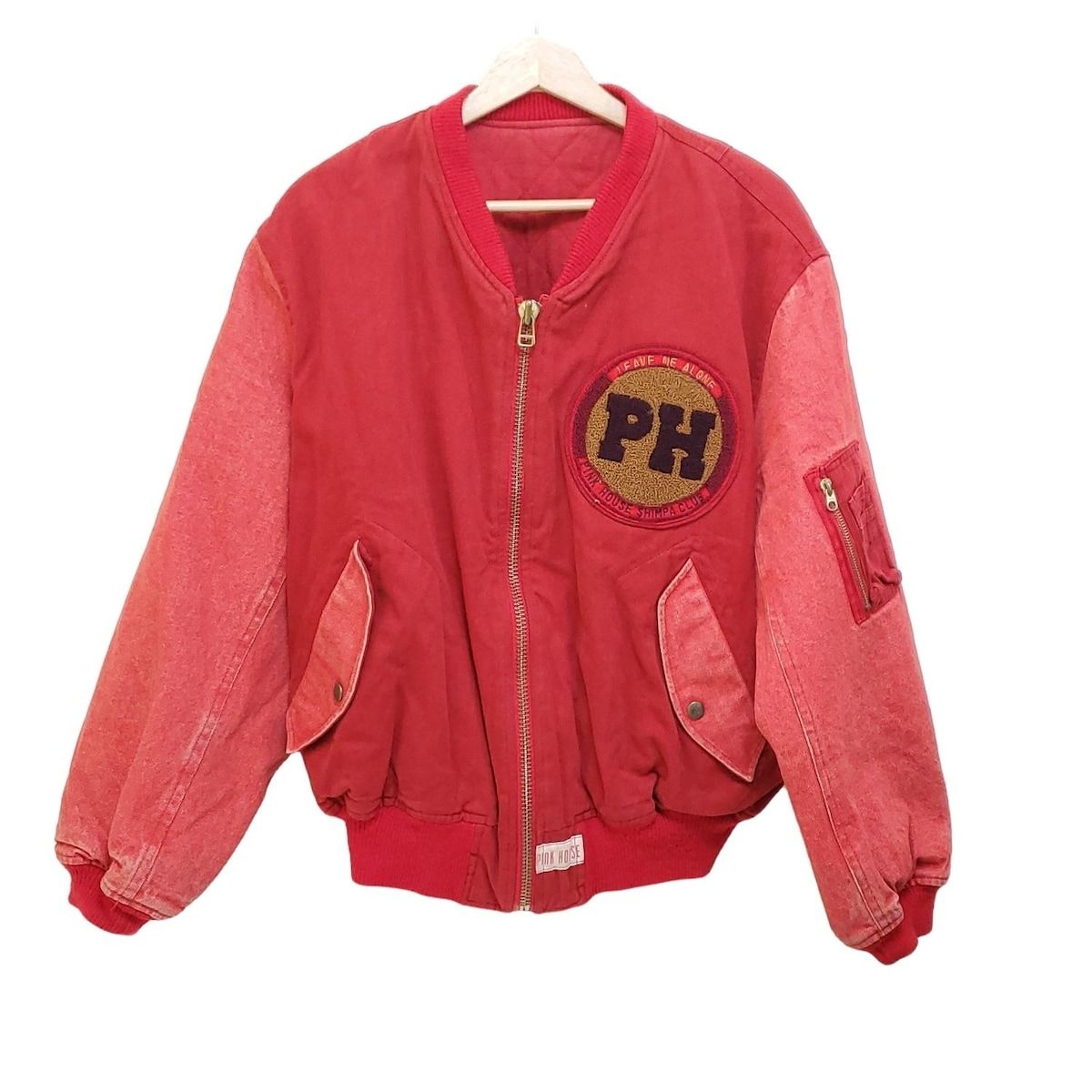 PINKHOUSE ピンクハウス スエード ジャケット ピンクハウス PINK HOUSE ブルゾン サイズL - レッド×マルチ