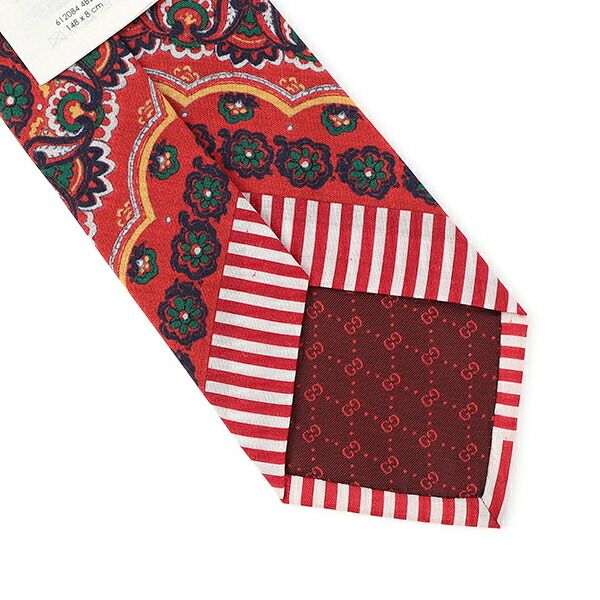 新品 グッチ GUCCI ネクタイ ペイズリープリント レッド - メルカリ 