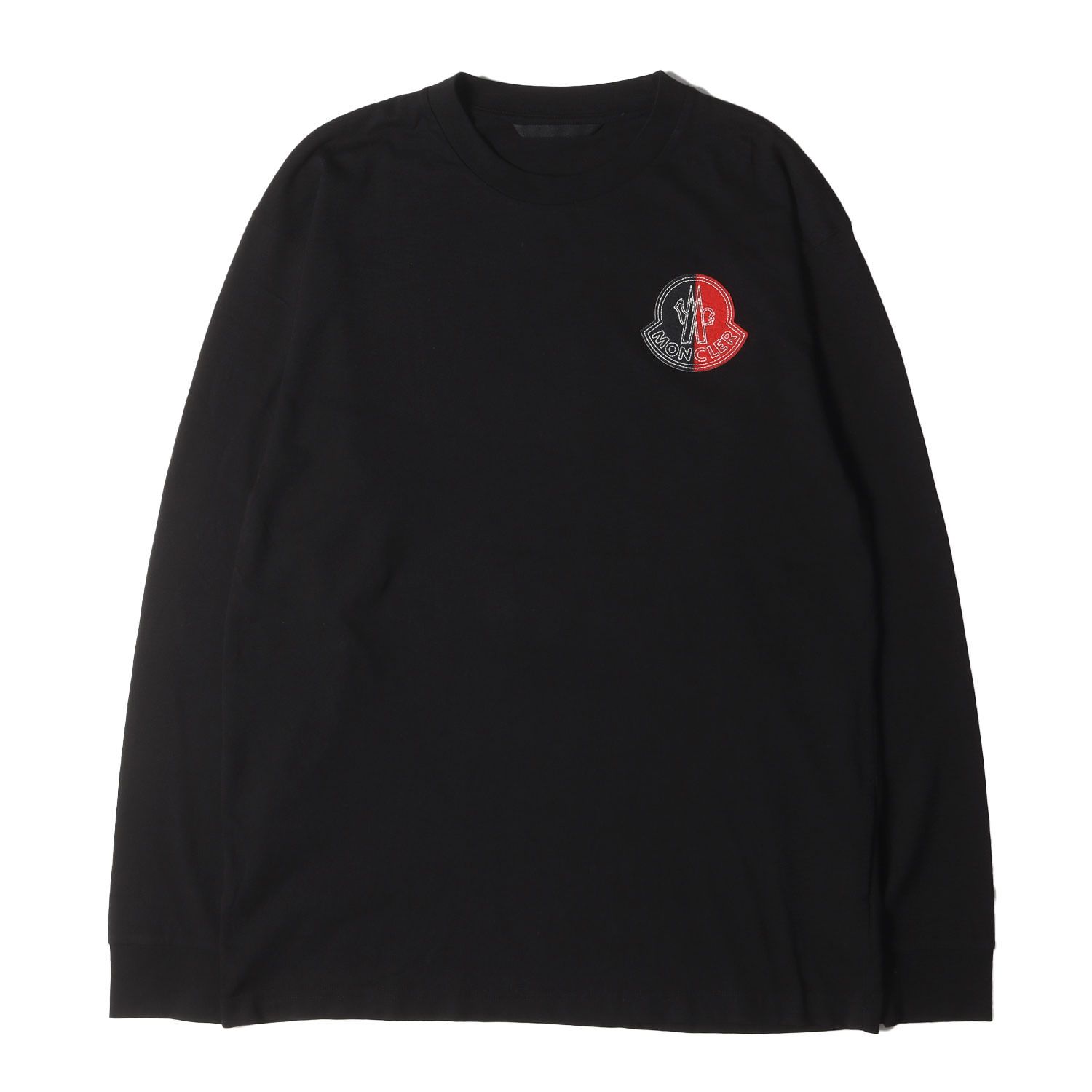 美品 MONCLER モンクレール Tシャツ サイズ:M 22AW アイコン ビッグ ワッペン ロングスリーブTシャツ LS T-SHIRT トップス  長袖 カットソー ロンT ブラック 黒【メンズ】 - メルカリ