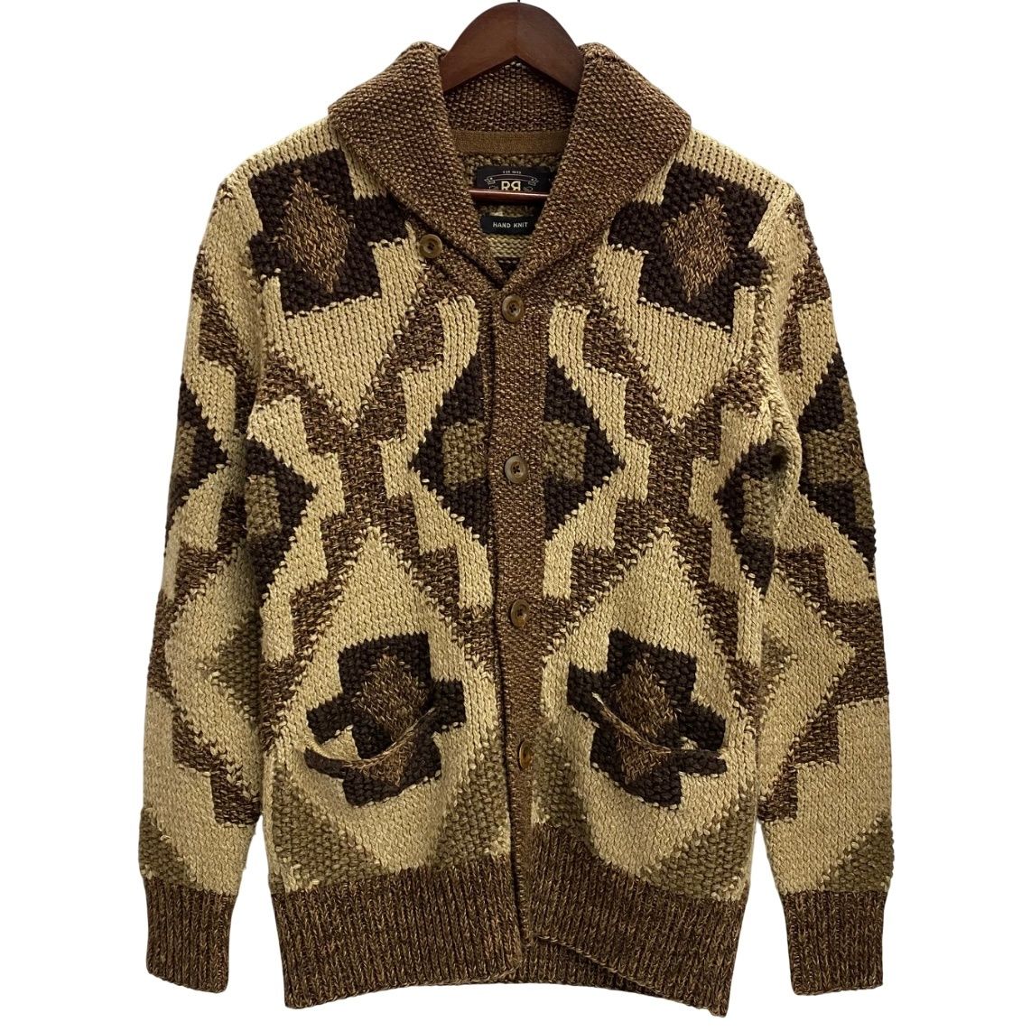 ダブルアールエル RRL ハンドニット リネンブレンド ショール