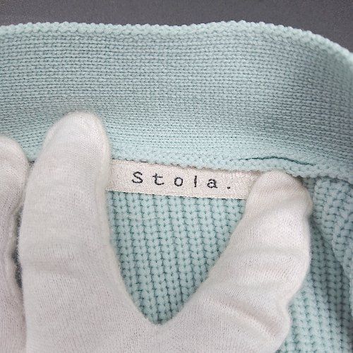 ◇ ⊇ Stola. ストラ 長袖 カーディガン サイズF ミント系