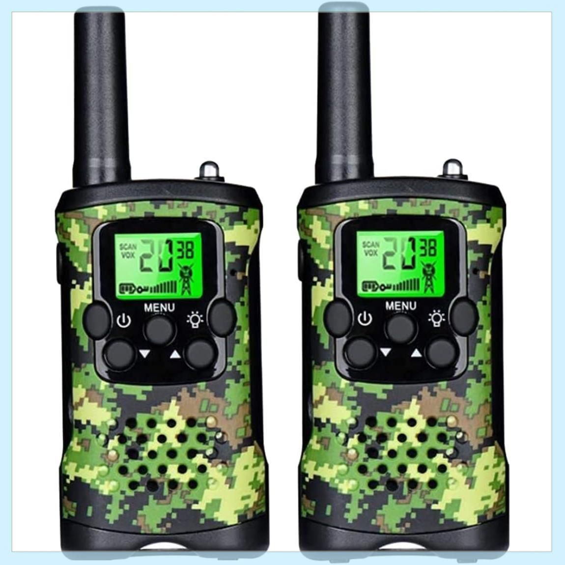 inYYTer トランシーバー2台セット、T48 免許・資格不要 VOX機能 携帯型 簡単操作 トランシーバー LED懐中電灯 総務省技術基準適合商品 グレーグリーントランシーバー2台セット