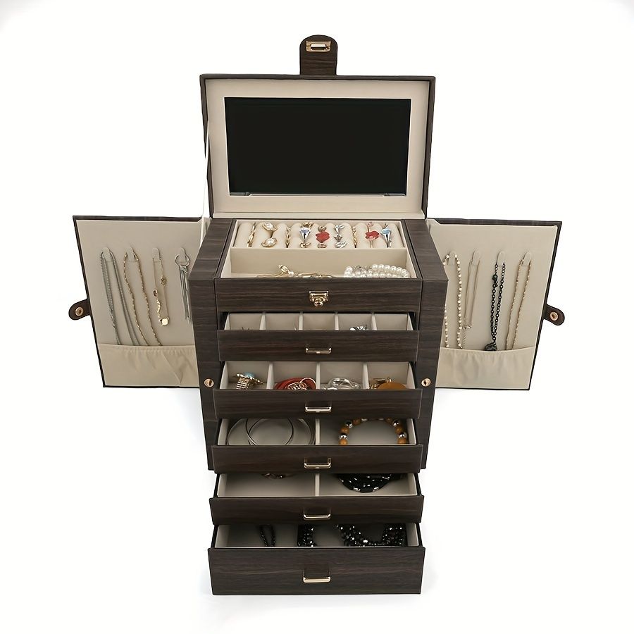 ジュエリーボックス　アンティーク　鏡　輸入家具 ジュエリーボックス アンティーク調 鏡 付き おしゃれ かわいい