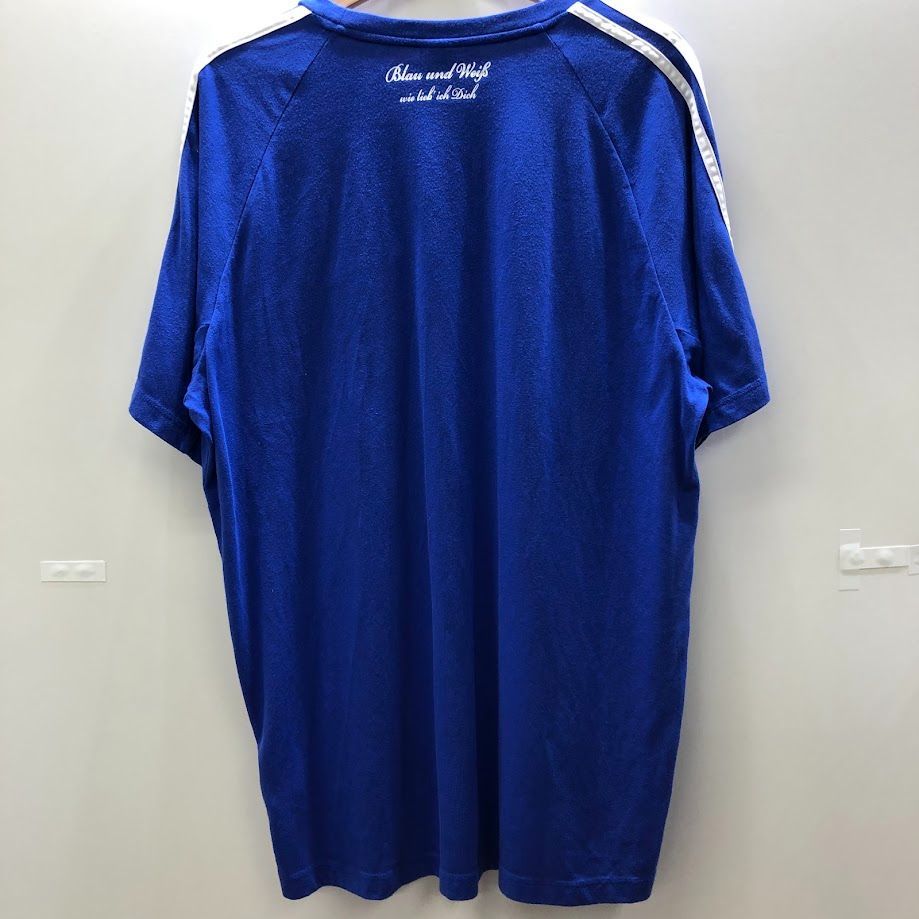 Schalke 04 アディダス 半袖シャツ adidas アディダス Tシャツ 半袖 FC Schalke 04 スリーライン