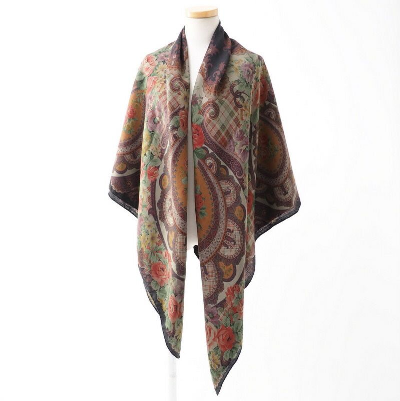 □美品□ETRO エトロ 大判 ストール ショール スカーフ《135cm×135cm 