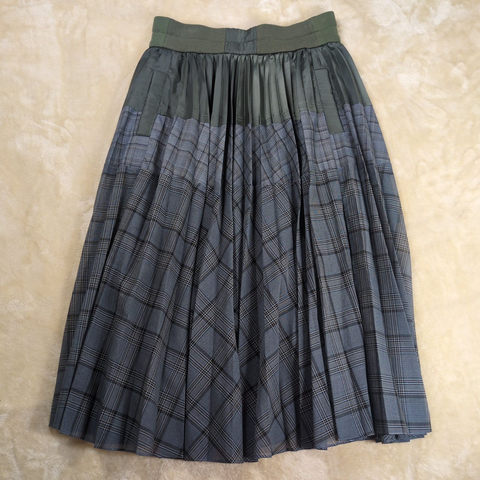 美品】sacai 22SS Glencheck Mix Skirt - メルカリ