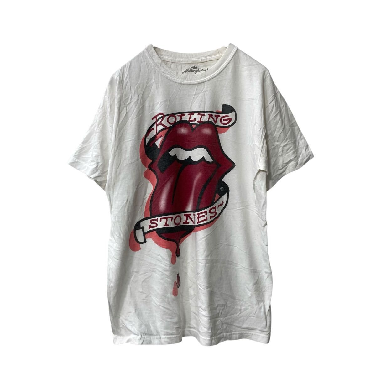 THE ROLLING STONES 半袖 プリントTシャツ M ホワイト ザローリング 