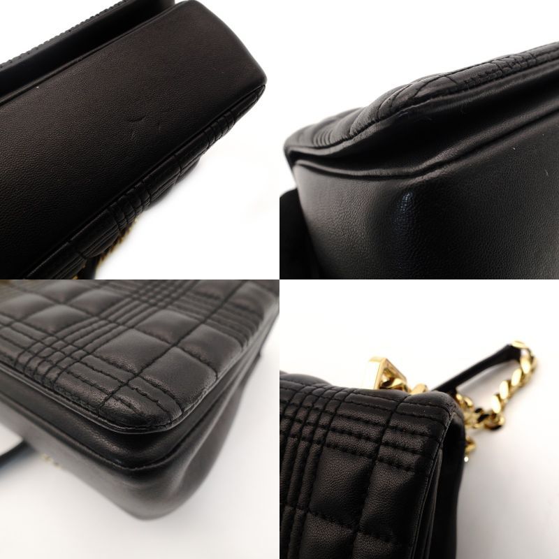 バーバリー BURBERRY TB ロゴ チェーン ショルダーバッグ ブラック