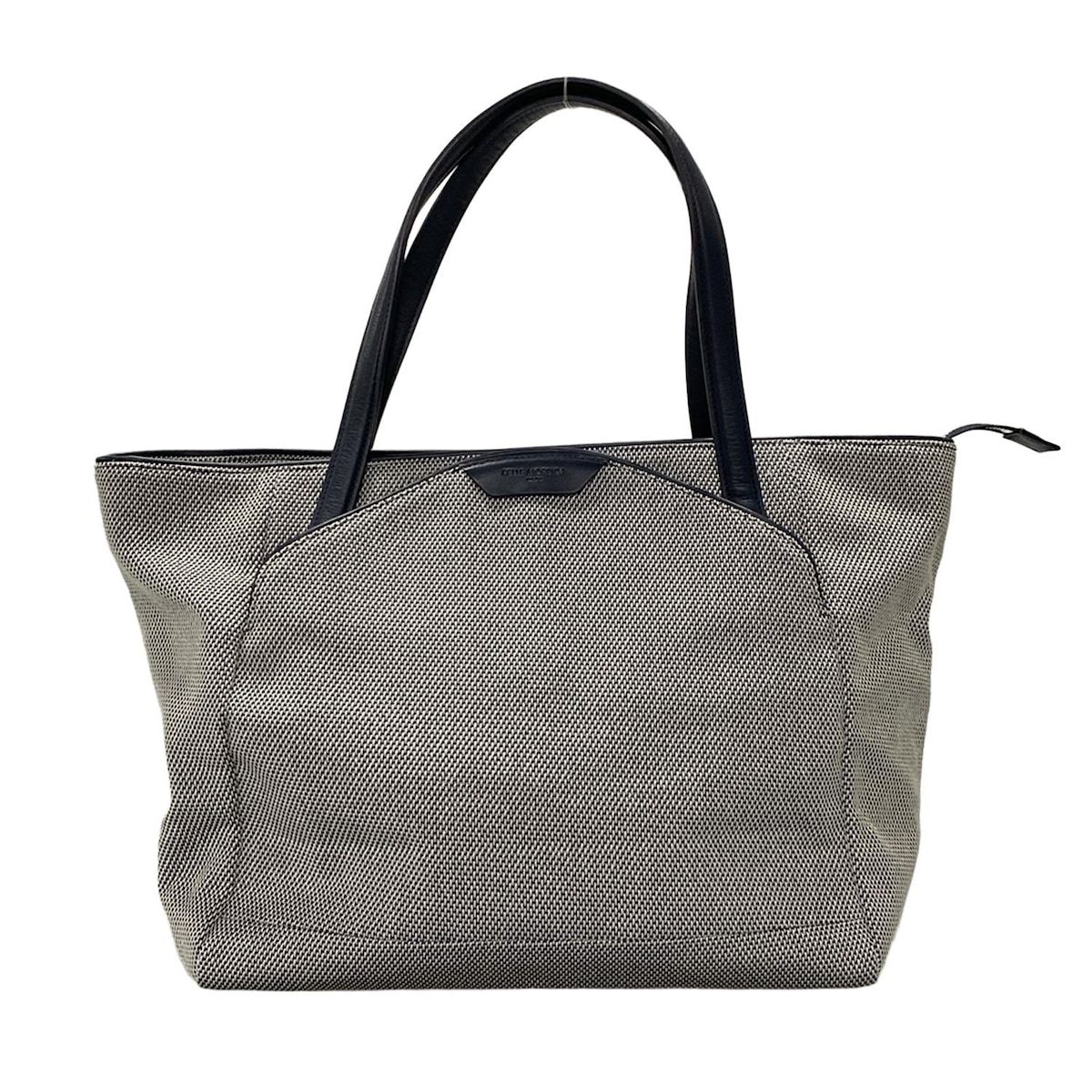 pelle morbida(ペッレモルビダ) トートバッグ - 白×ネイビー レザー