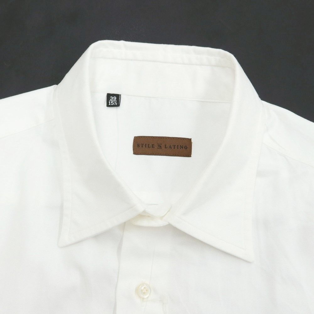 【中古】スティレ ラティーノ STILE LATINO レギュラーカラー ドレスシャツ ホワイト【サイズ39】【メンズ】-3