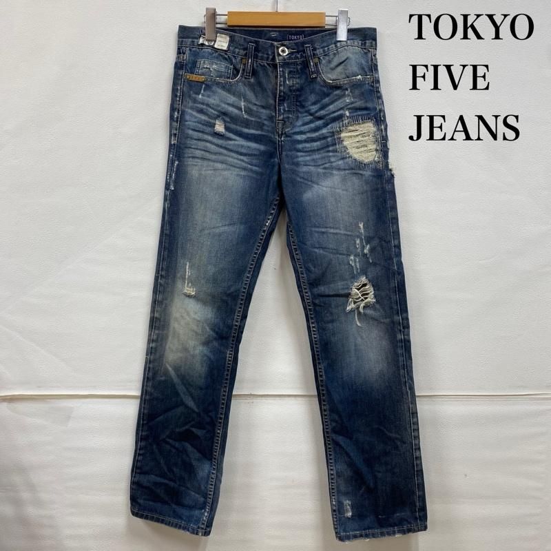 USED 古着 パンツ デニム、ジーンズ TOKYO FIVE JEANS クラッシュ ダメージ ヒゲ落ち ハチノス タタキ