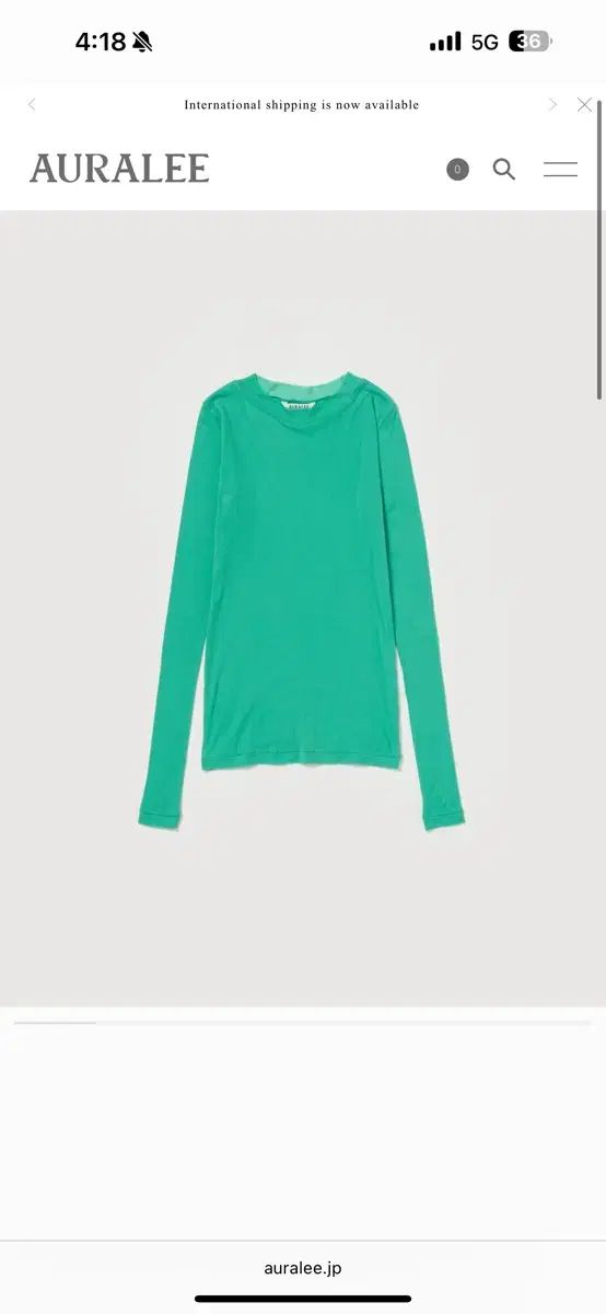 AURALEE 25FW グリーン Tシャツ オーラリー