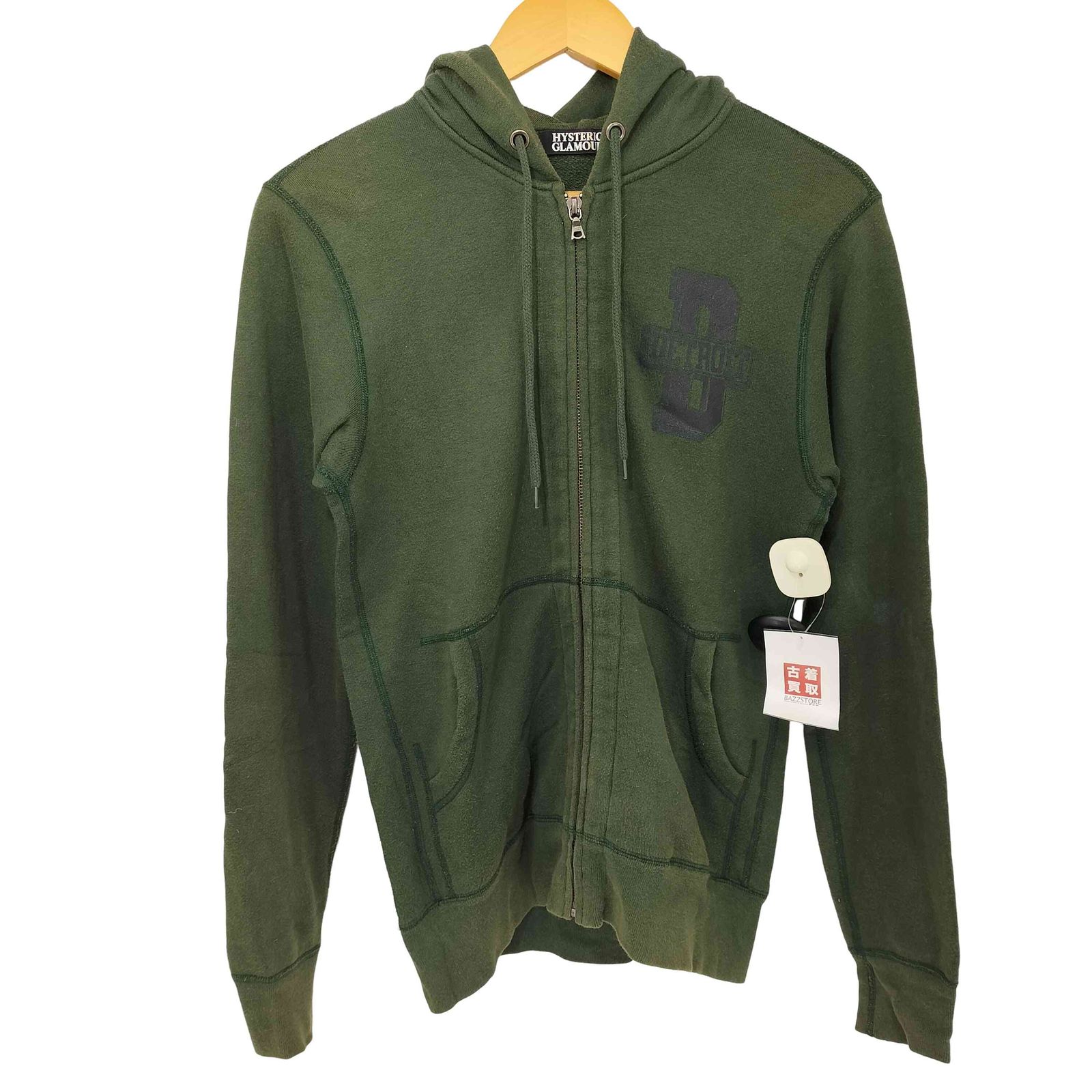 ヒステリックグラマー HYSTERIC GLAMOUR DETROIT ヒスガールプリント ジップアップ パーカー メンズ JPN：S