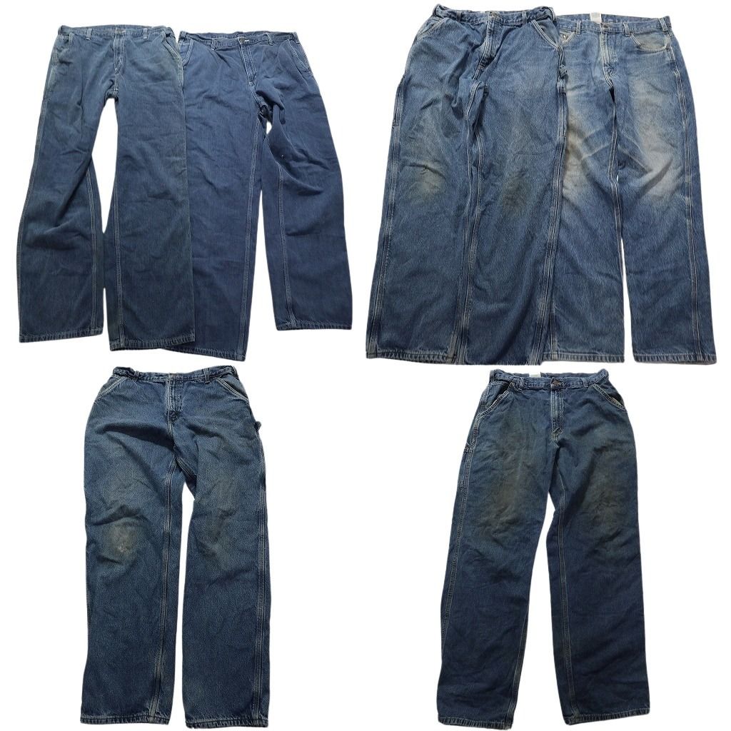 古着卸 カーハート Carhartt ペインターデニム パンツ 6枚セット メンズ 34 |36 |38 アメカジ フェード 古着 NA3487
