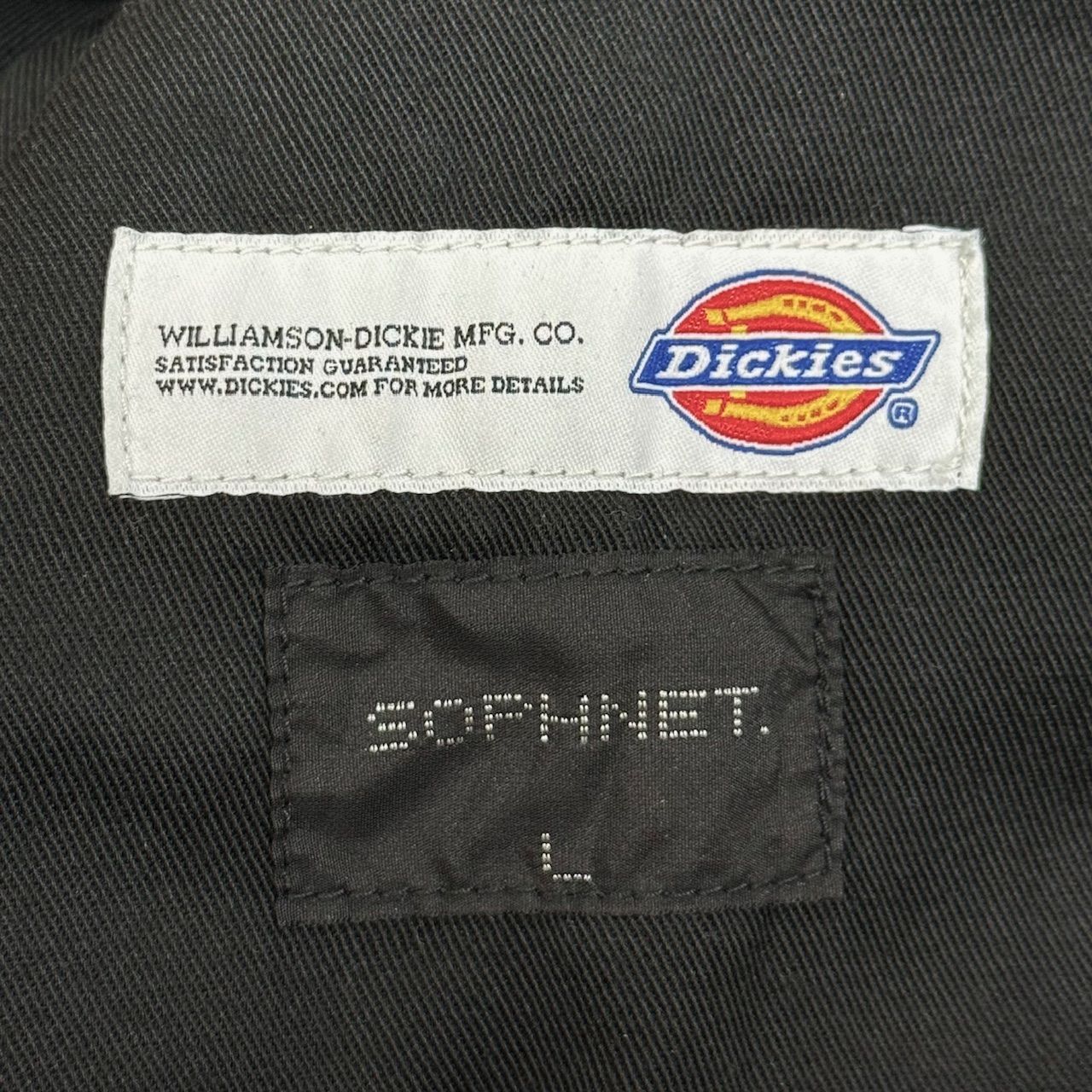 SOPHNET. 21SS DICKIES WIDE TAPERED PANTS コラボ ディッキーズ ワイド テーパード パンツ ソフネット  ディッキーズ SOPH-210103 ブラック L 69814A3 - メルカリ