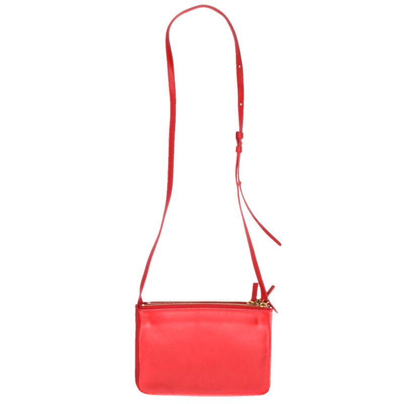 CELINE　セリーヌ　ショルダーバッグ　トリオ　スモール　レザー　旧ロゴ セリーヌ ショルダーバッグ トリオ スモール ラムレザー ブルー