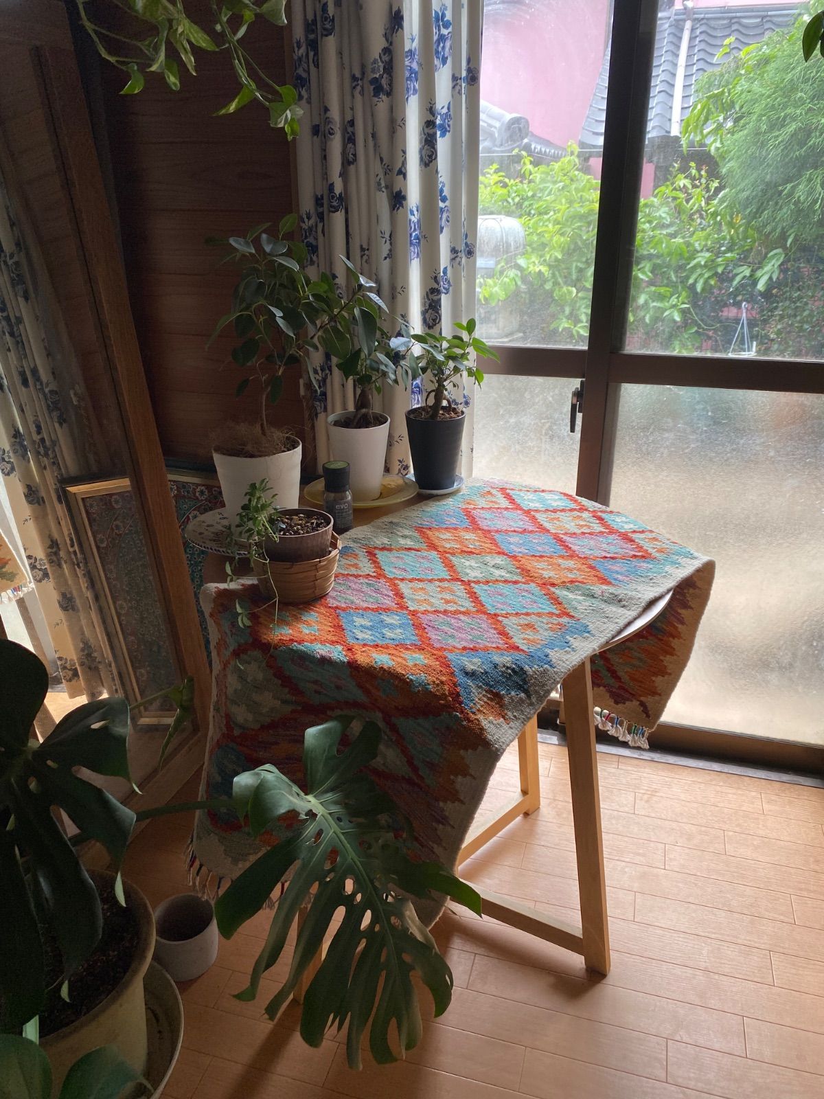 初めての草木染のキリムはこちら アフガニスタンの手織り草木染リバーシブルのキリム