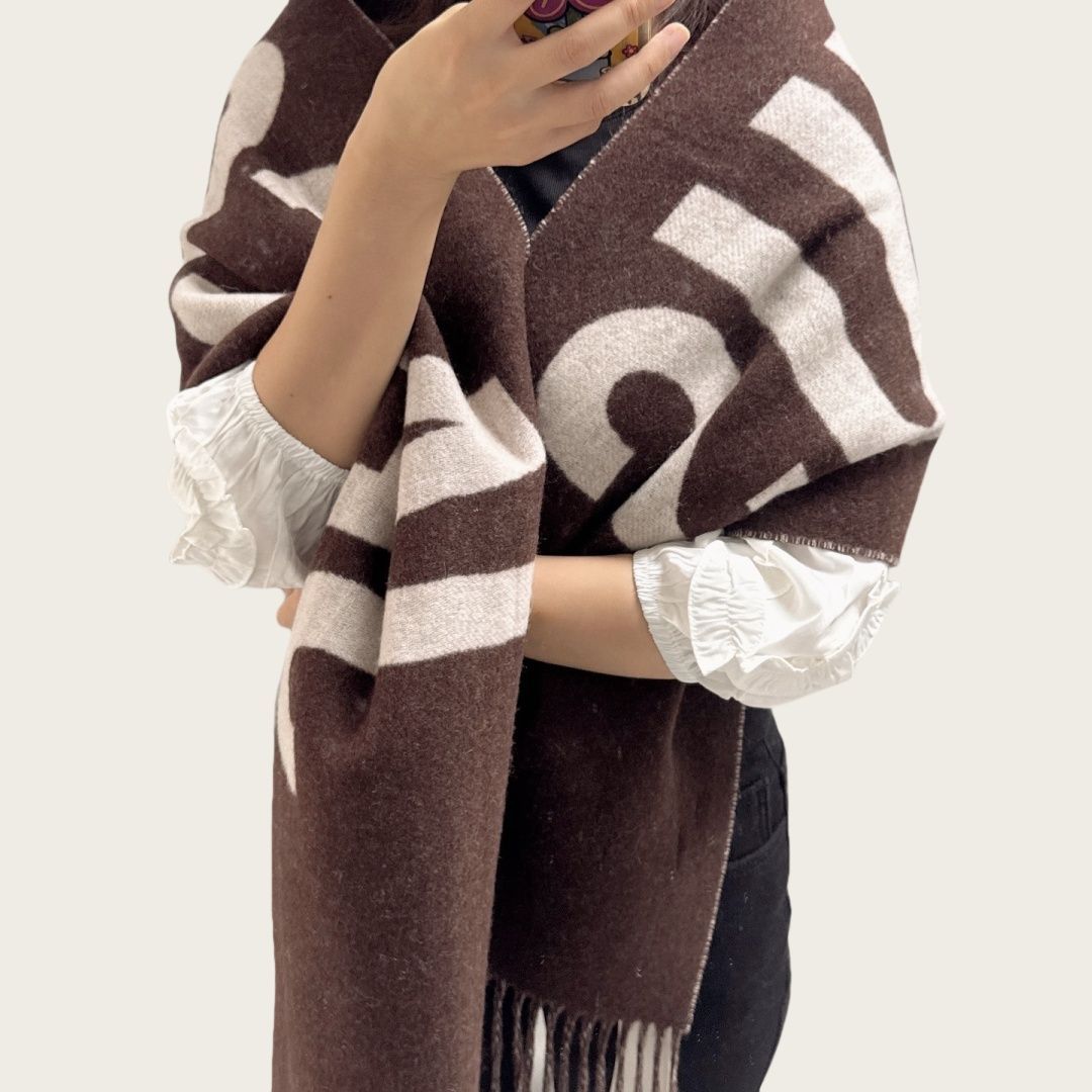 JACQUEMUS ジャックムス マフラー ロゴマフラー ブラウン 35*180cm