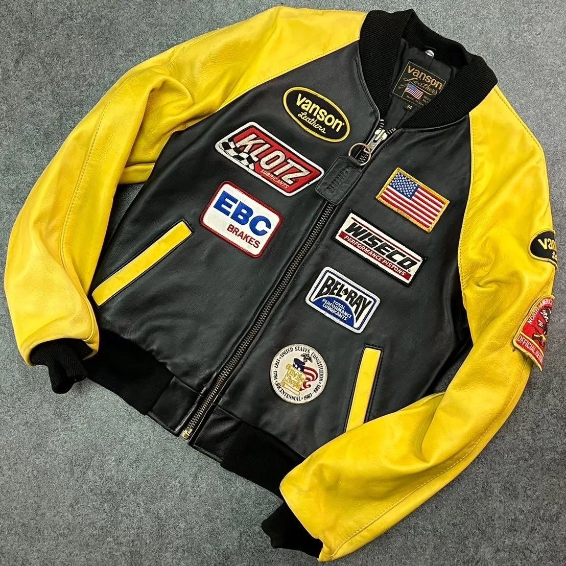 VANSON バンソン USA製 RACE JACKET PATCHES ワンスター レザー