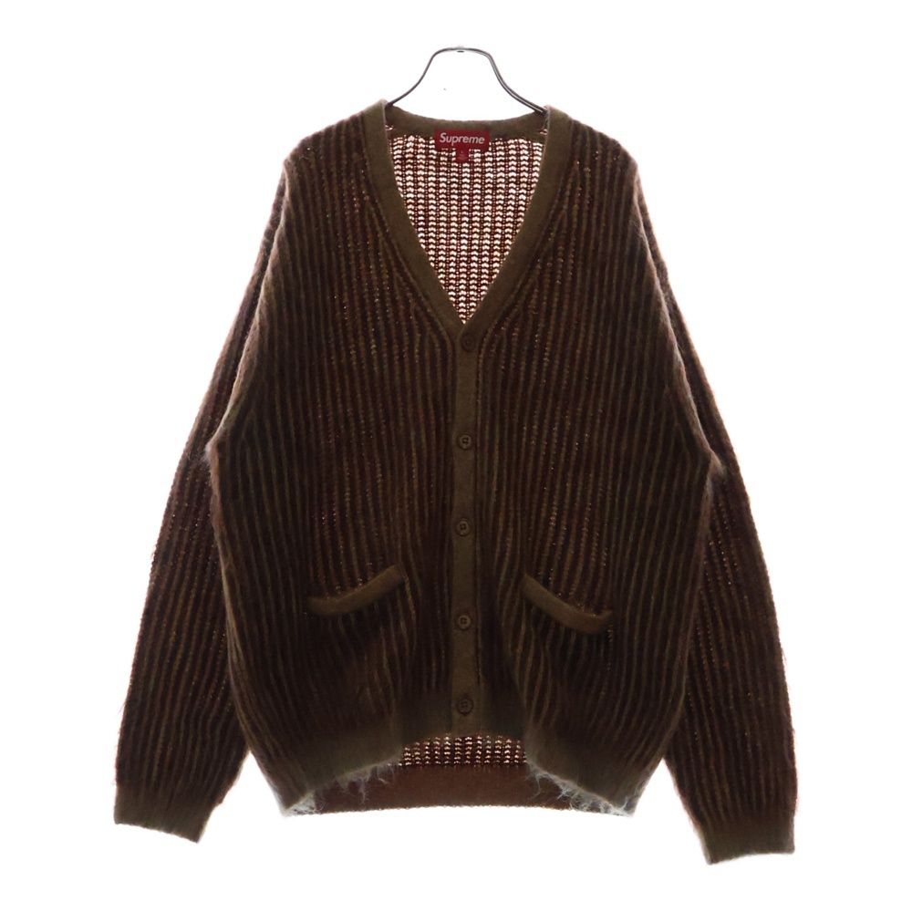 SUPREME シュプリーム 25SS 2-Tone Mohair Cardigan ツートン モヘア ニットカーディガン ブラウン