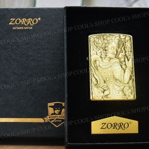 不動明王 立体デザイン オイルライター ZORRO ゴールド zippo 同型 金