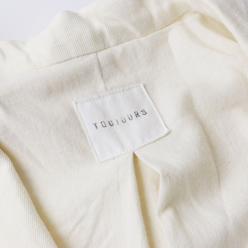 美品 定価10.4万 トゥジュー TOUJOURS コットンリネンウールベルテッド 