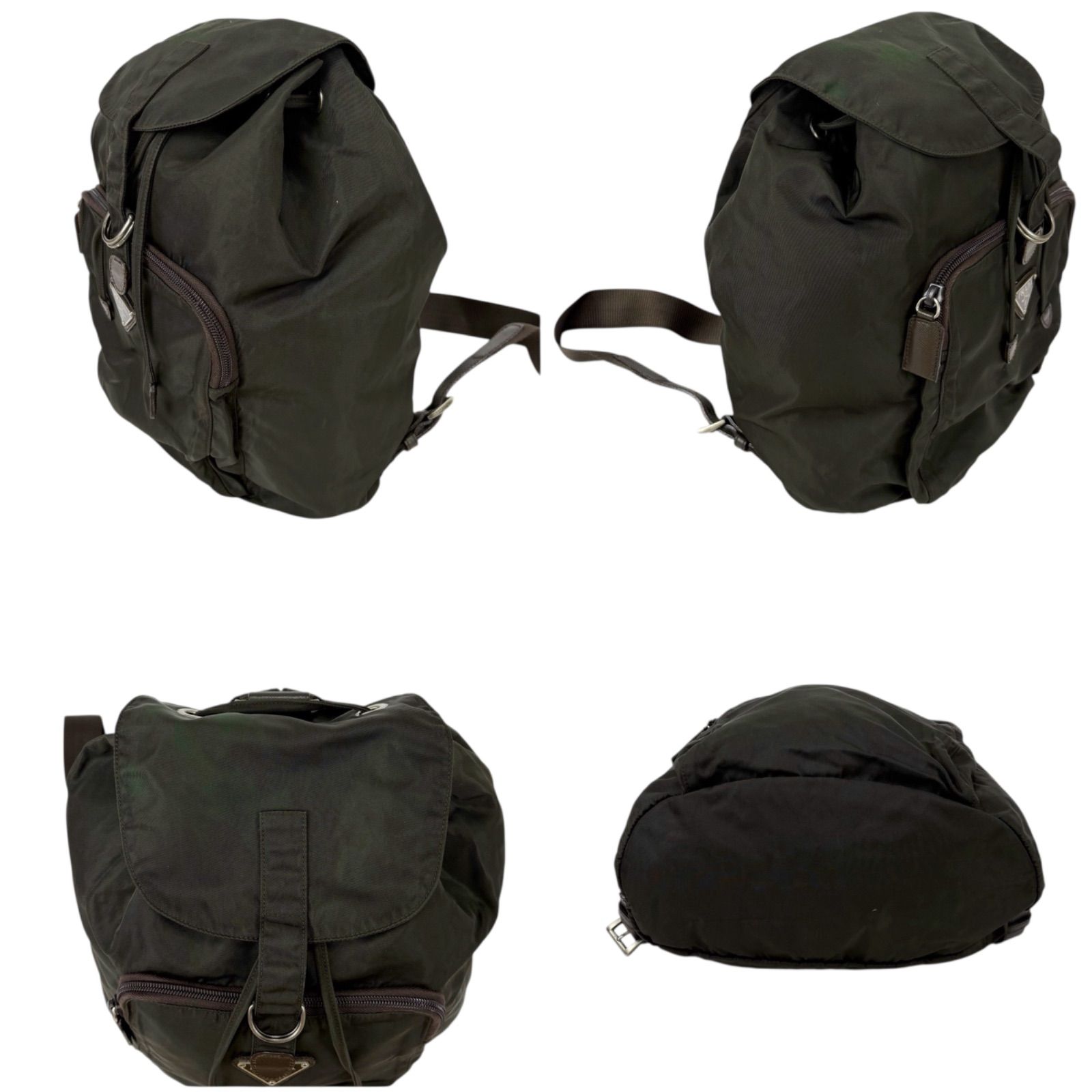 PRADAトライアングルロゴ ヴェラ テスート ナイロンバックパック【美品