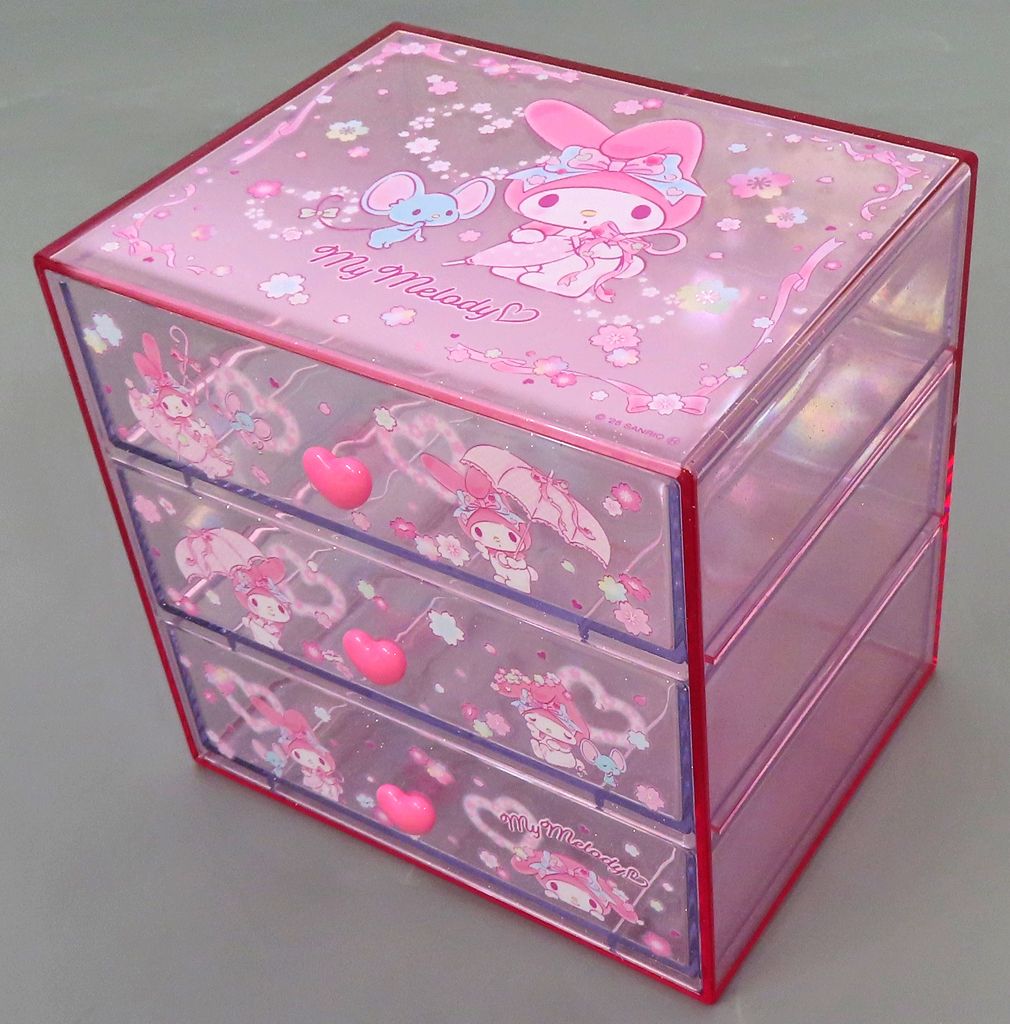 新品】収納用品 マイメロディ 3段チェスト 「サンリオキャラクターズ