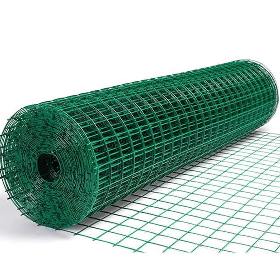 簡単金網フェンス ワイヤーの直径は1mm メッシュの穴のサイズは 6cm 防獣フェンス 野菜動物バリア用 グリーン 1.2m H