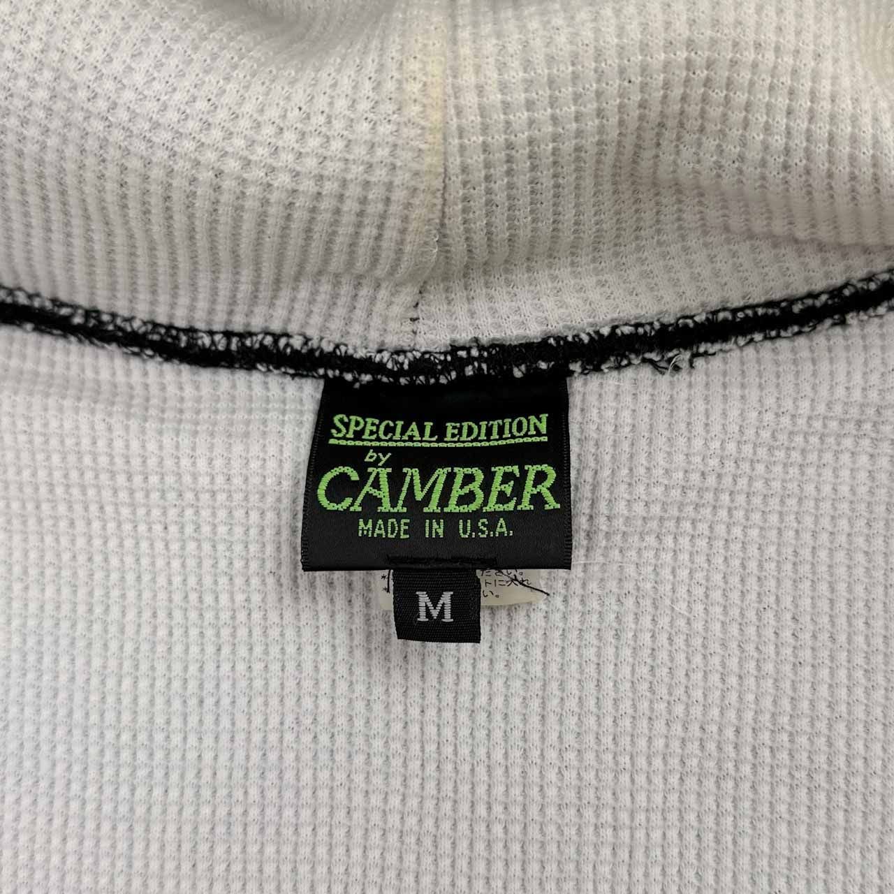 USA製 90s CAMBER 裏サーマル ダブルジップ スウェット パーカー M 