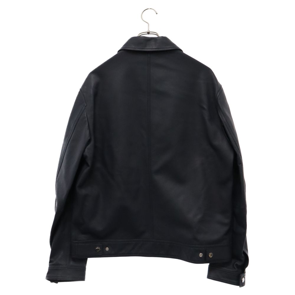 【希少】　ヒューゴボス　ダブルライダース　ラムレザー　羊革　ネイビ BOSS ネイビー レザー ジャケット 希少】 ヒューゴボス ダブル