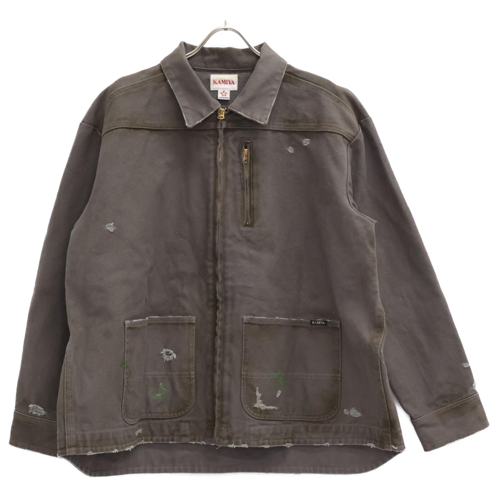 KAMIYA カミヤ 25SS G13JK023 BORO Duck Jacket ﾎﾞﾛﾀﾞｯｸｼﾞｬｹｯﾄ S 