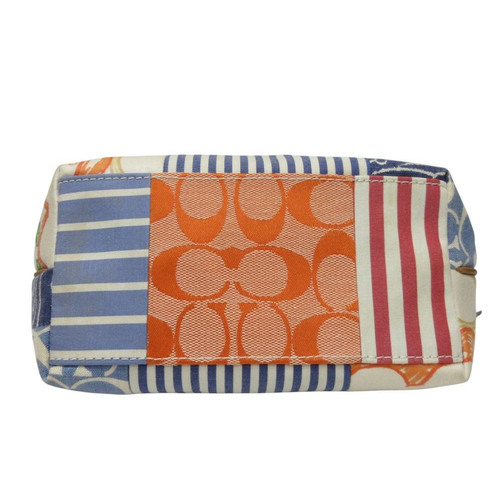 美品 COACH コーチ パッチワーク ポーチ 小物入れ マルチカラー 美品 COACH コーチ パッチワーク ポーチ 小物入れ マルチカラー